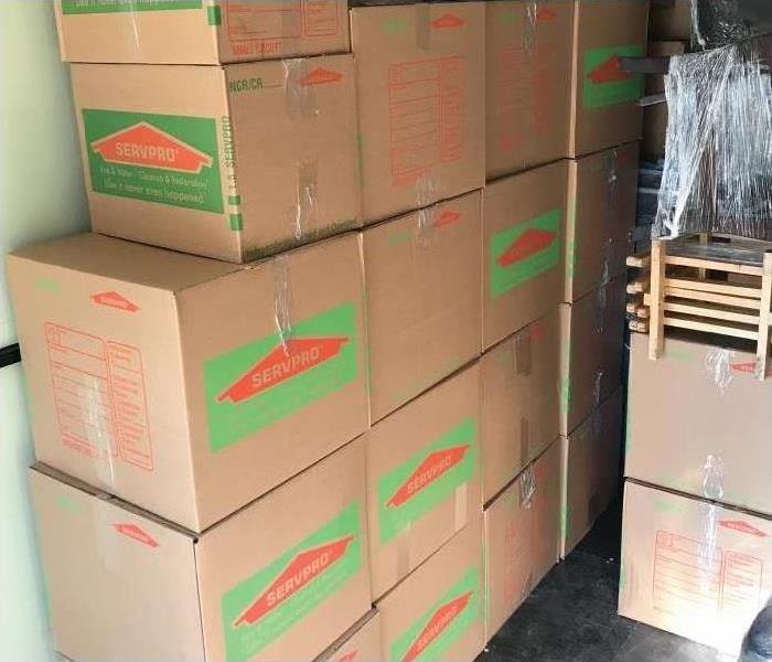 a truck full of SERVPRO boxes